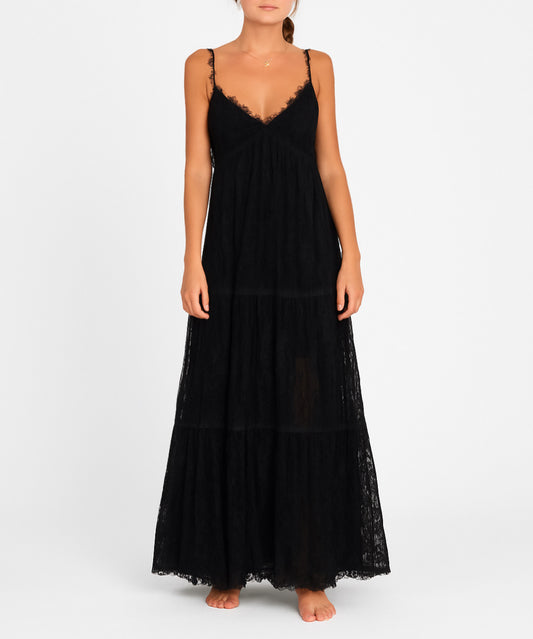 Vestido Sépia Renda